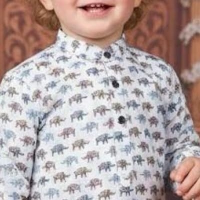 Boys Printed 100% Cotton Kurta Pyjama Set | Traditional Indian Outfit for Kids | Soft Breathable Fabric with Comfortable Fit | Designer Clothing Set for Boys