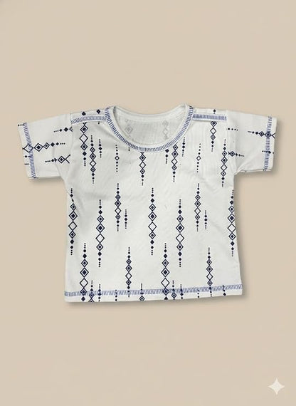 Baby Boys Cotton Denim Dungaree Set with 3D Teddy Bear Design | Printed T-Shirt with Adjustable Straps | Stylish & Comfortable Daily Outfit for Baby Unisex