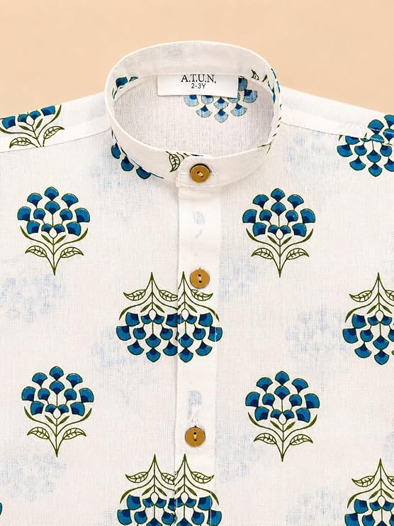Boys 100% Cotton Printed Shirt and Shorts Set | Soft Breathable Clothing Set for Kids | Coordinated Summer Outfit with Comfortable Fit | Lightweight Co-Ord Set for Boys