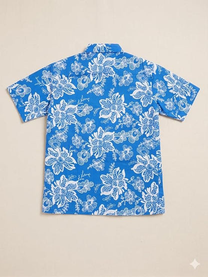 Boys 100% Cotton Printed Shirt | Half Sleeve Smart Casual Shirt for Kids | Soft Breathable Button Placket Top