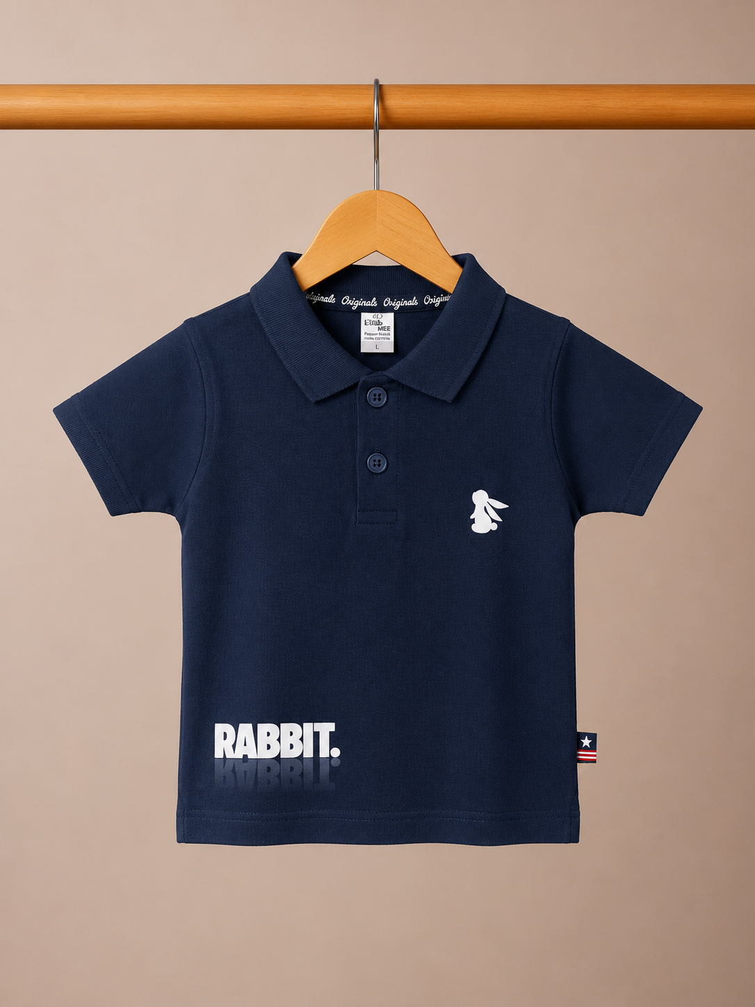 KT-1601 - Rabbit Premium Cotton Polo T-Shirt for Kids