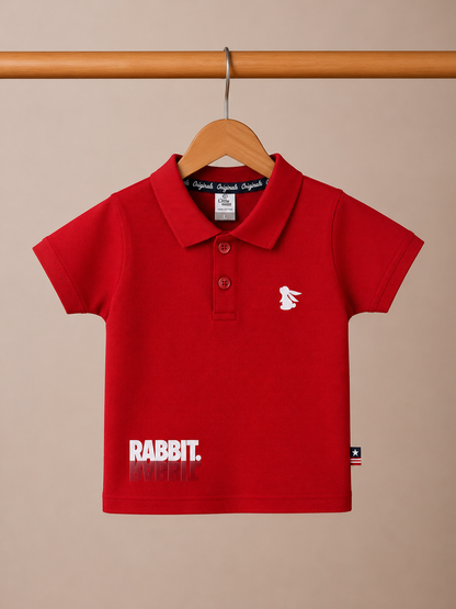 KT-1601 - Rabbit Premium Cotton Polo T-Shirt for Kids
