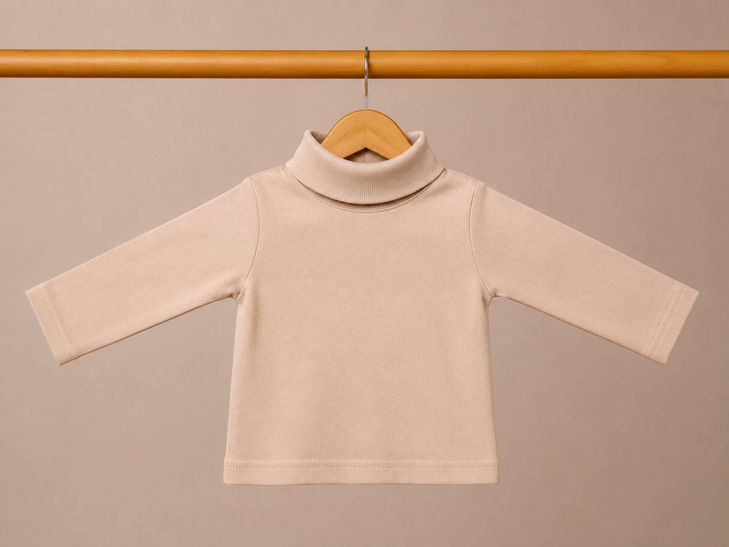277/177 - Premium Solid High Neck Full Sleeve T-Shirt for Kids
