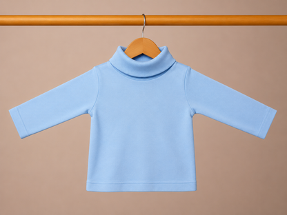 277/177 - Premium Solid High Neck Full Sleeve T-Shirt for Kids