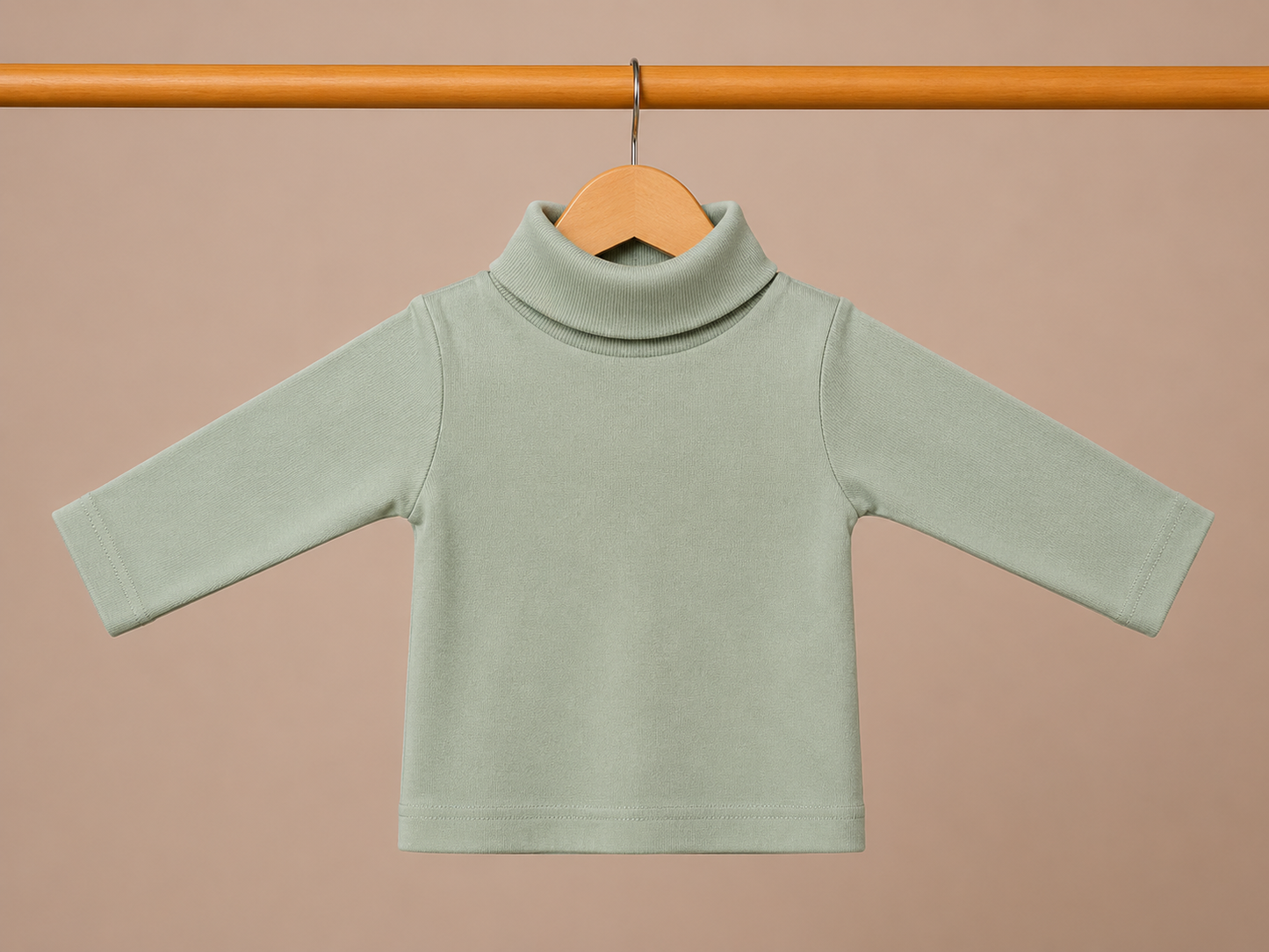 277/177 - Premium Solid High Neck Full Sleeve T-Shirt for Kids
