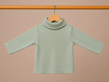 277/177 - Premium Solid High Neck Full Sleeve T-Shirt for Kids