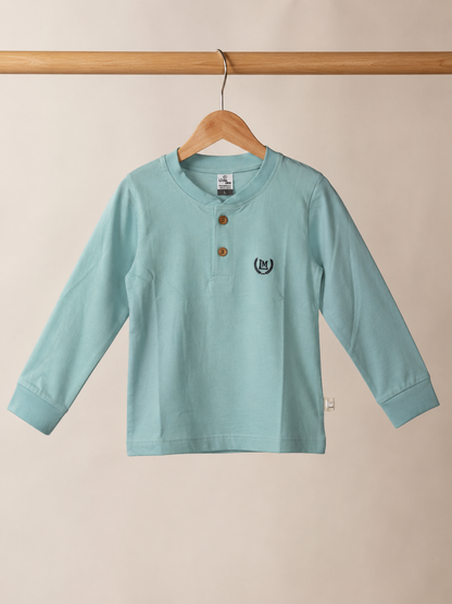 10301-Minimal Logo Full Sleeve Cotton T-Shirt