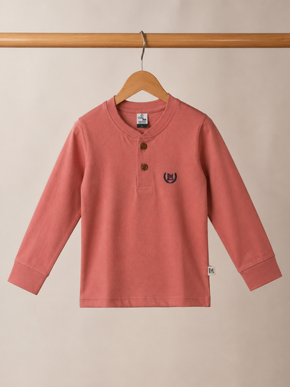 10301-Minimal Logo Full Sleeve Cotton T-Shirt