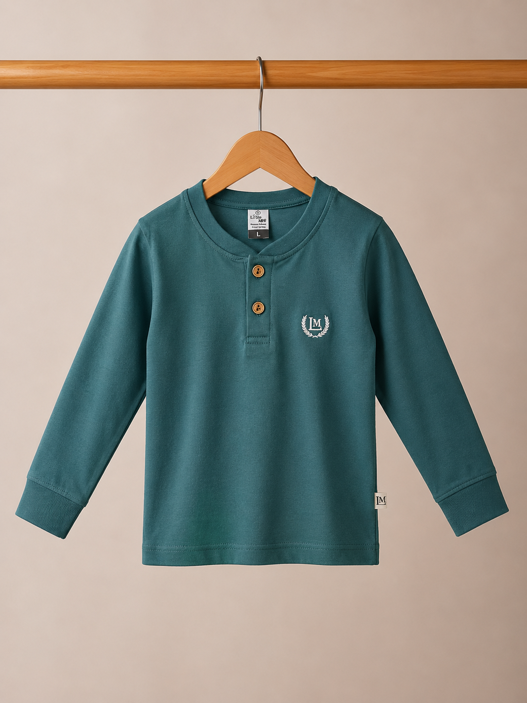10301-Minimal Logo Full Sleeve Cotton T-Shirt