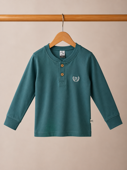 10301-Minimal Logo Full Sleeve Cotton T-Shirt