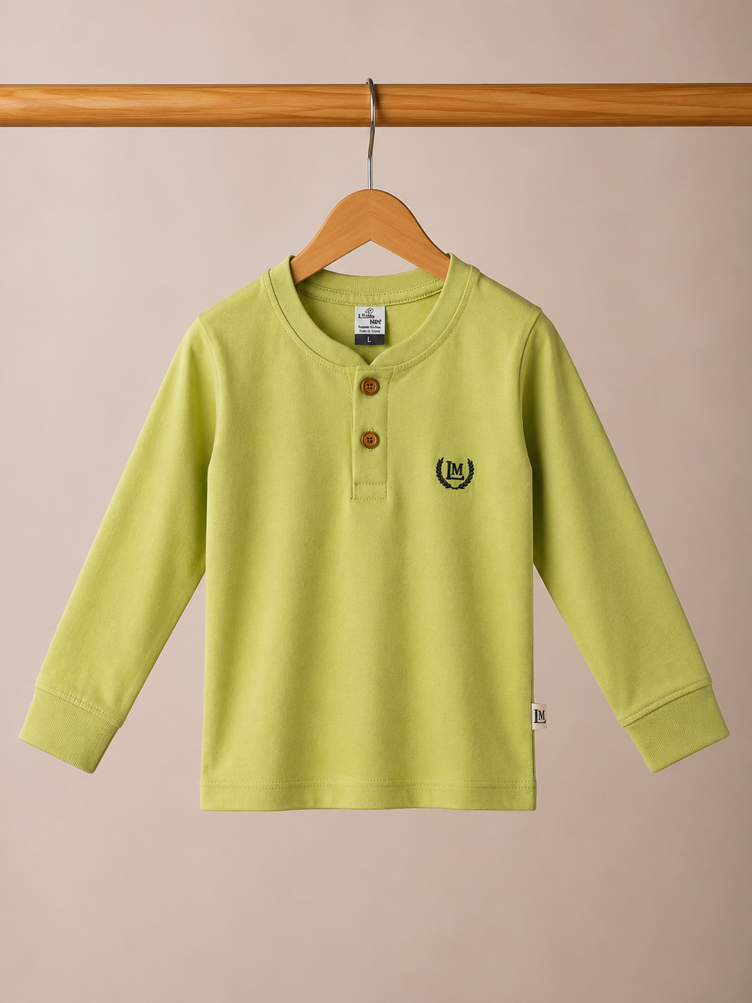 10301-Minimal Logo Full Sleeve Cotton T-Shirt