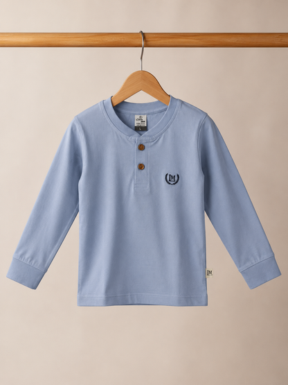 10301-Minimal Logo Full Sleeve Cotton T-Shirt