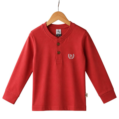 10301-Minimal Logo Full Sleeve Cotton T-Shirt