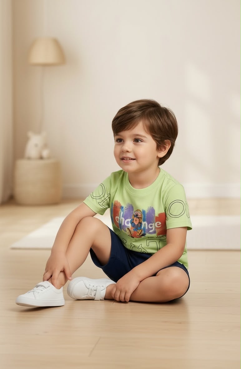 2867-Trendy Graphic Summer Outfit Set