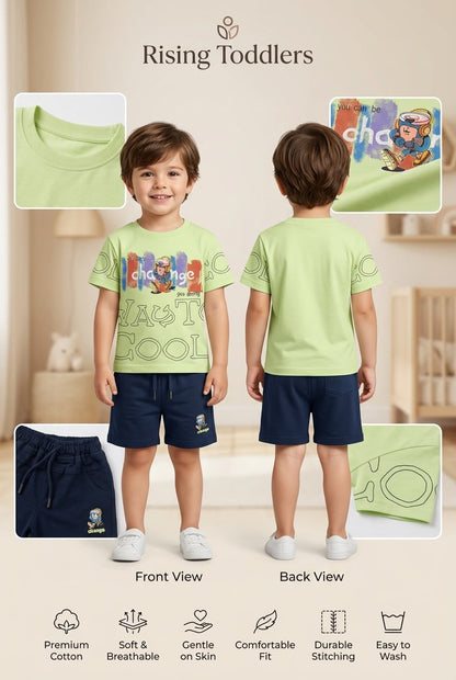 2867-Trendy Graphic Summer Outfit Set