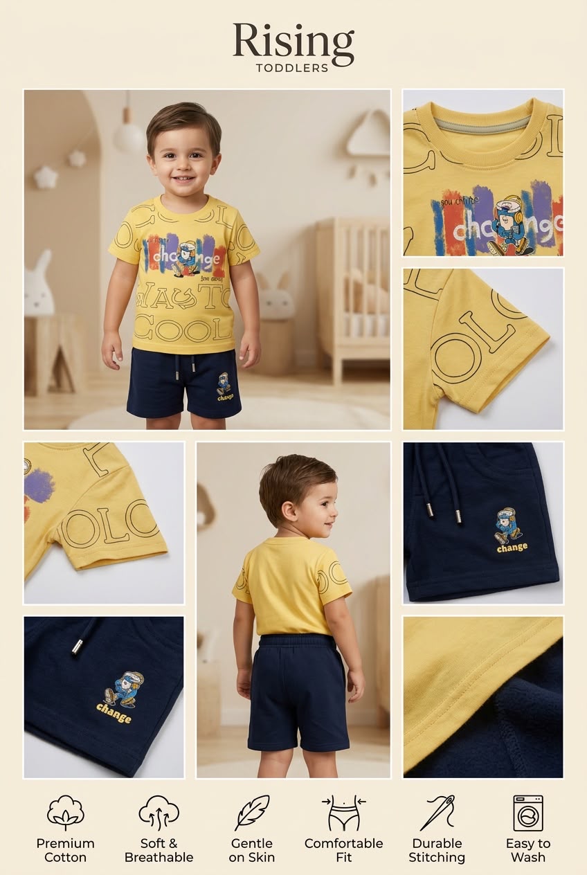 2867-Trendy Graphic Summer Outfit Set