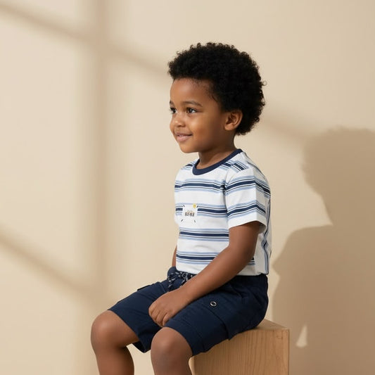 65159-Combo Boys Casual Cotton Summer Outfit