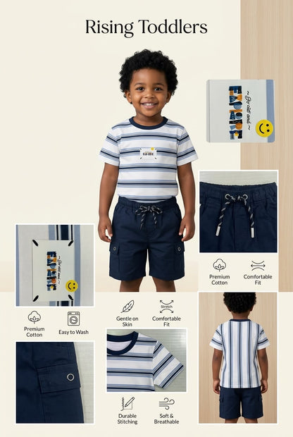 65159-Combo Boys Casual Cotton Summer Outfit