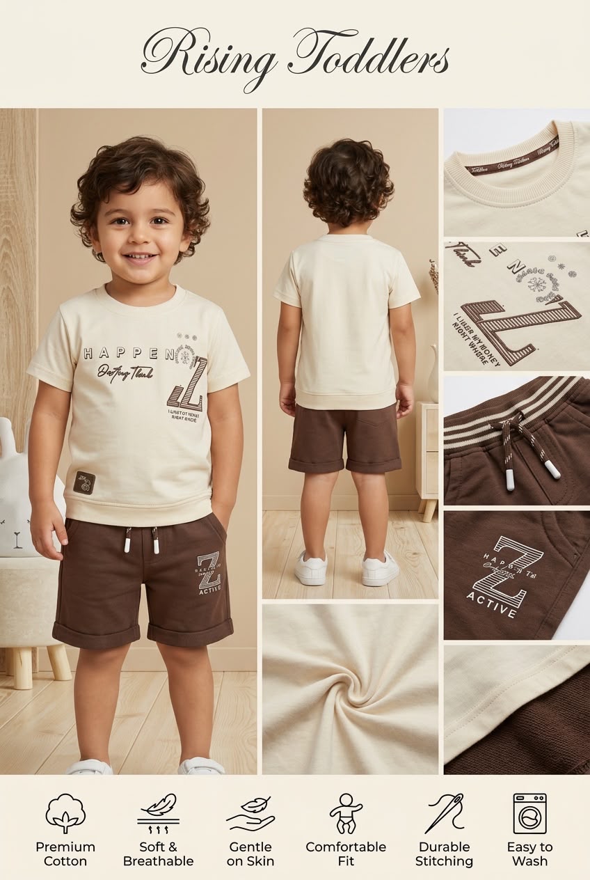 75100-Combo Trendy Striped Cotton Summer Outfit