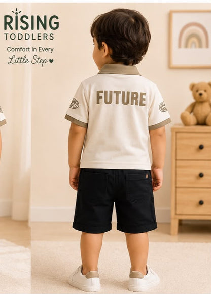 15604-Premium Polo Combo Neck Summer Outfit for Boys