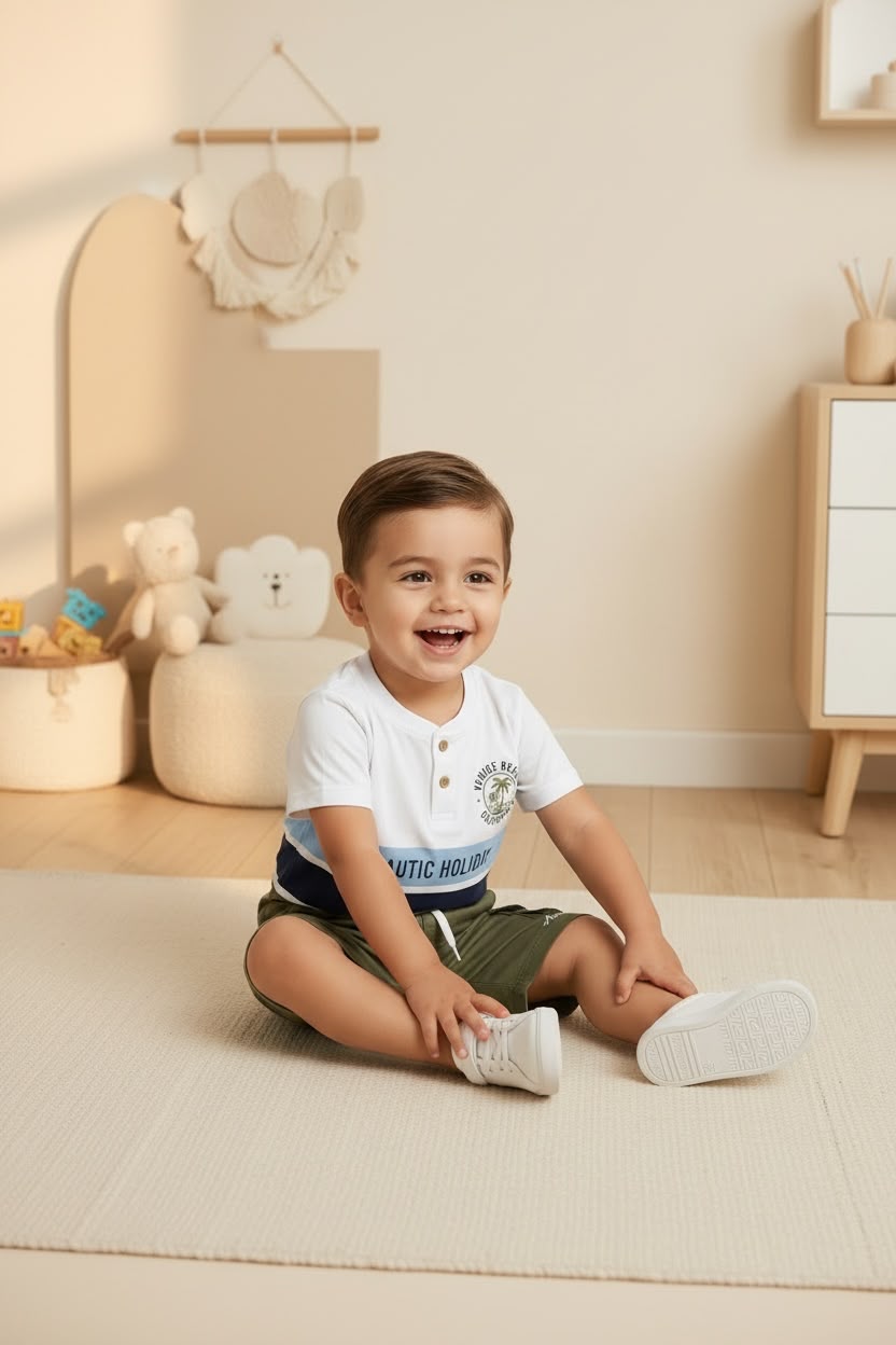 0197-Boys Casual Summer Cotton Co-ord Set