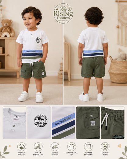 0197-Boys Casual Summer Cotton Co-ord Set
