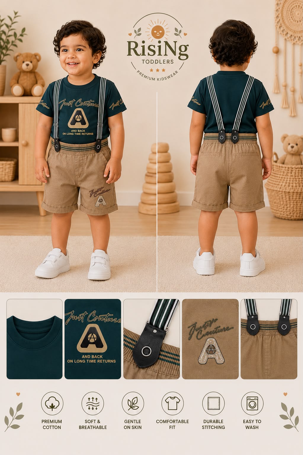2864-Casual Cotton Two-Piece Clothing Set