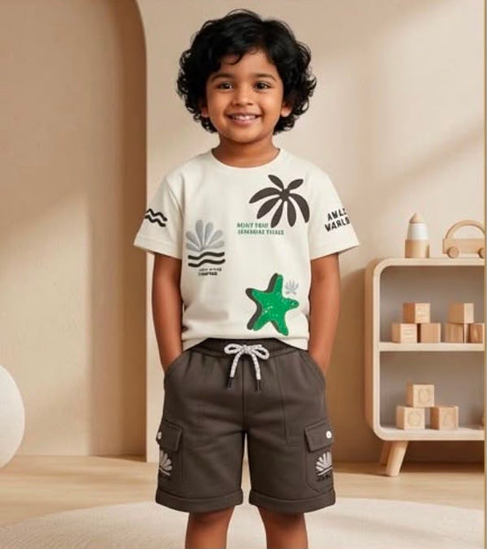 75150 - Rising Toddlers World Tour Printed Co-ord Set for Boys