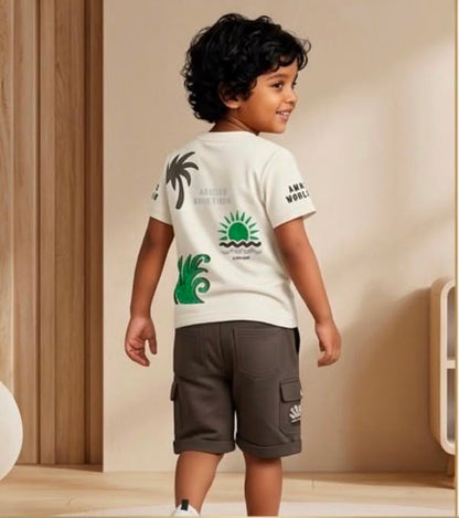 75150 - Rising Toddlers World Tour Printed Co-ord Set for Boys
